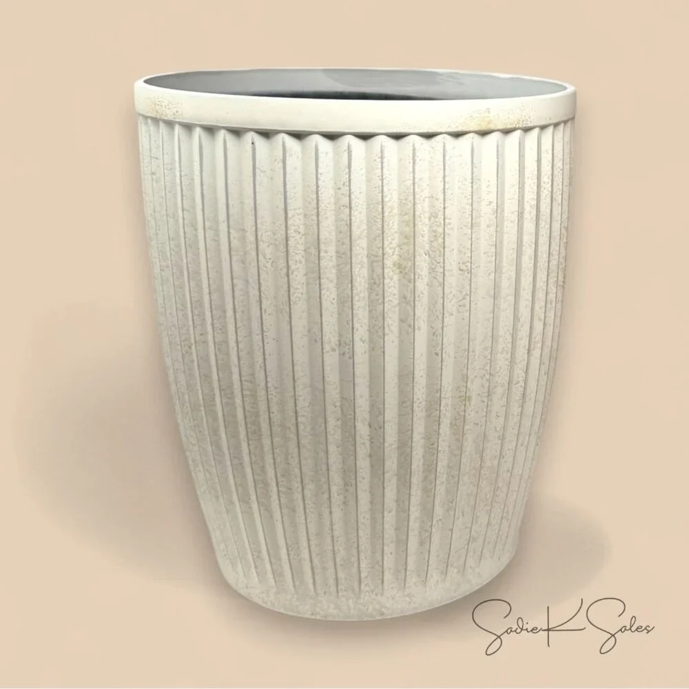 Weathered Ribbed Composite Indoor/Outdoor‎ Planter – Threshold Studio McGee